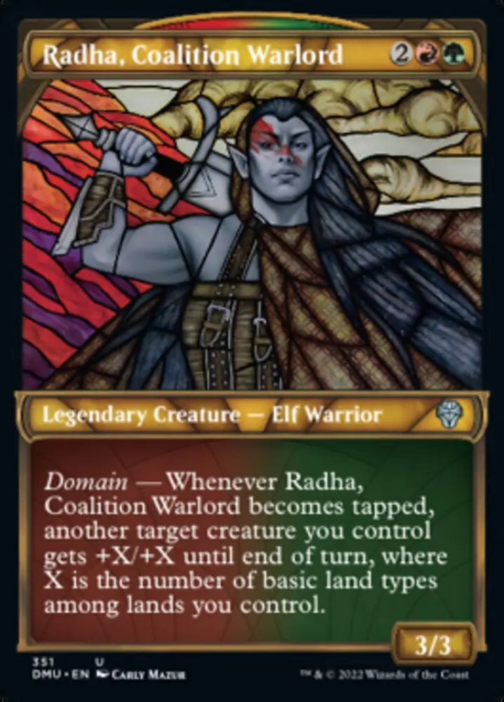 Radha Coalition Warlord (Showcase Textured) [Dominaria United] - MTG Single
