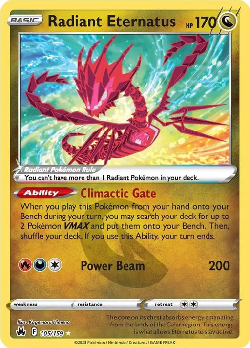 Radiant Eternatus (105/159) [Sword & Shield: Crown Zenith] - Pokemon Single