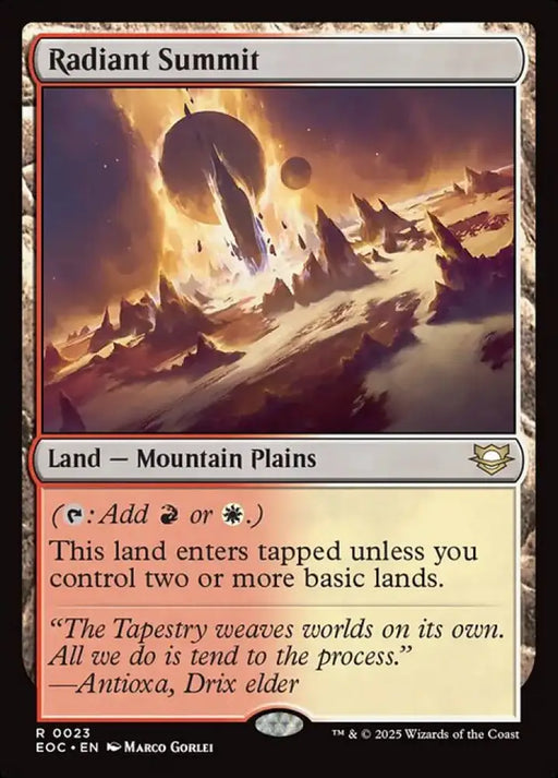 Radiant Summit (23) [Edge of Eternities Commander]