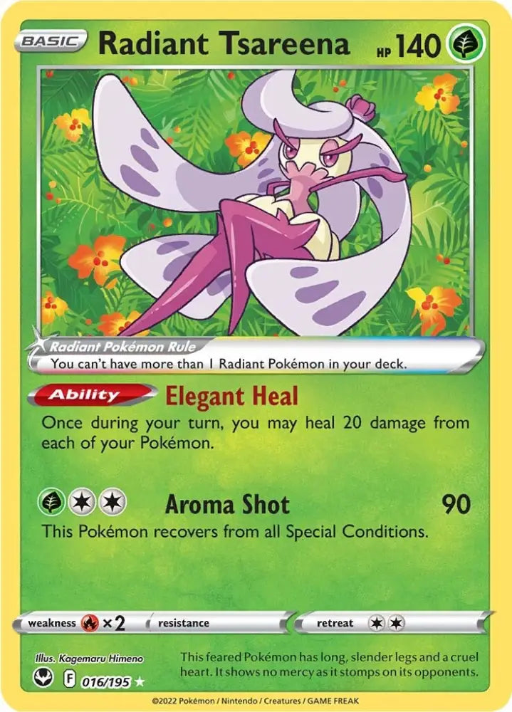 Radiant Tsareena (016/195) [Sword & Shield: Silver Tempest] - Pokemon Single