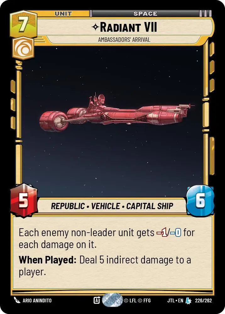 Radiant VII - Ambassadors’ Arrival (226/262) [Jump to Lightspeed] - Star Wars: Unlimited Single