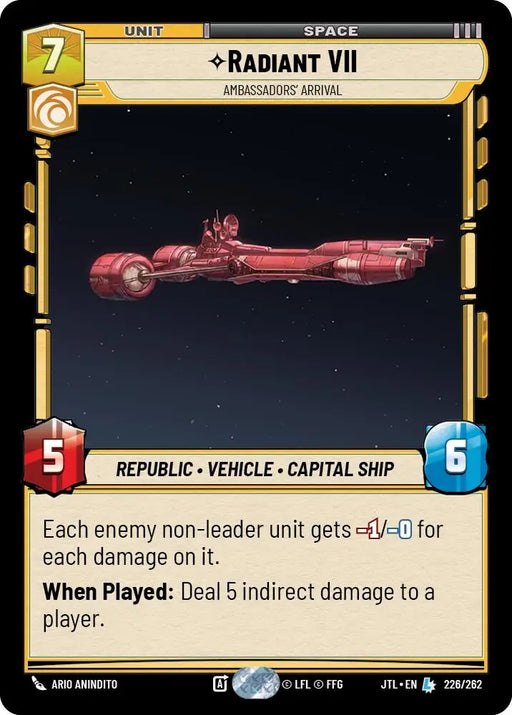 Radiant VII - Ambassadors’ Arrival (226/262) [Jump to Lightspeed] - Star Wars: Unlimited Single