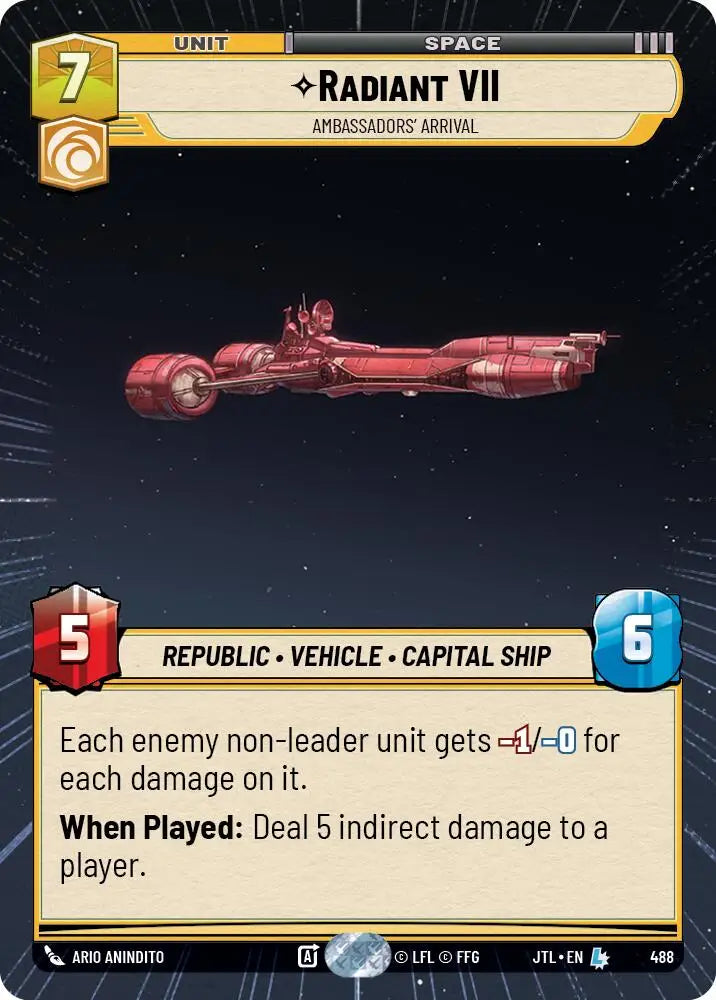 Radiant VII - Ambassadors’ Arrival (Hyperspace) (488) [Jump to Lightspeed] - Star Wars: Unlimited Single