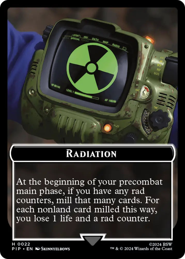 Radiation // Human Soldier Double-Sided Token [Fallout Tokens] - MTG Single