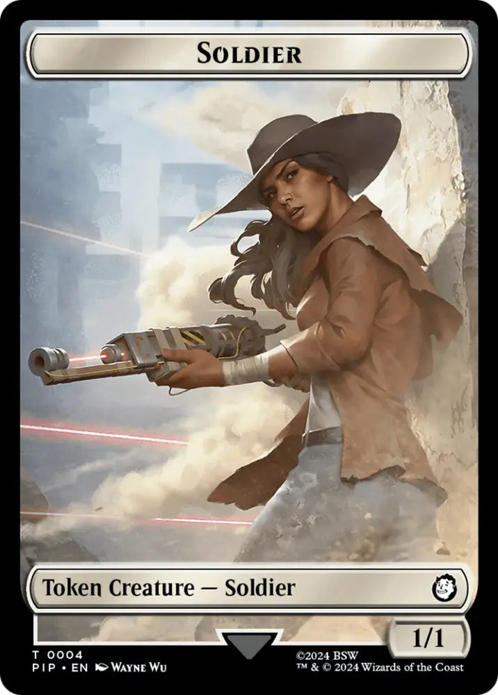 Radiation // Soldier (0004) Double-Sided Token [Fallout Tokens] - MTG Single
