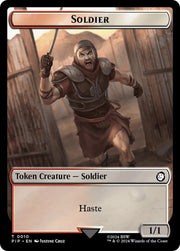 Radiation // Soldier (0010) Double-Sided Token [Fallout Tokens] - MTG Single