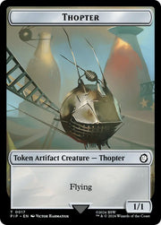 Radiation // Thopter Double-Sided Token [Fallout Tokens] - MTG Single