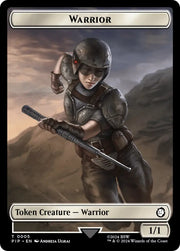 Radiation // Warrior Double-Sided Token [Fallout Tokens] - MTG Single