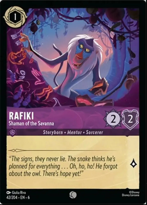 Rafiki - Shaman of the Savanna (42/204) [Azurite Sea] - Lorcana Single