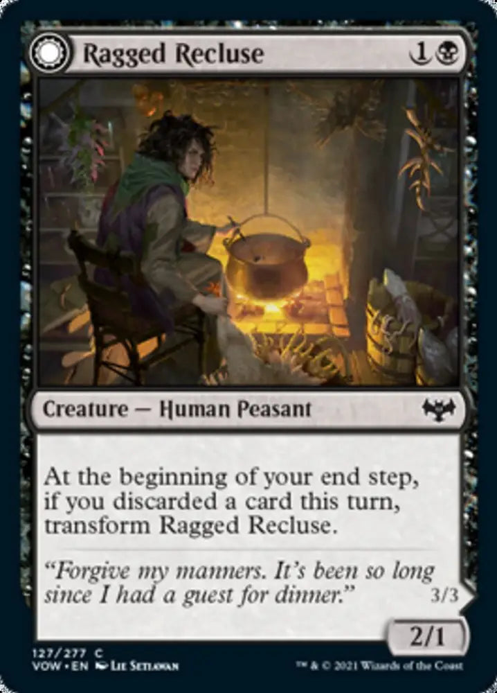 Ragged Recluse // Odious Witch [Innistrad: Crimson Vow] - MTG Single