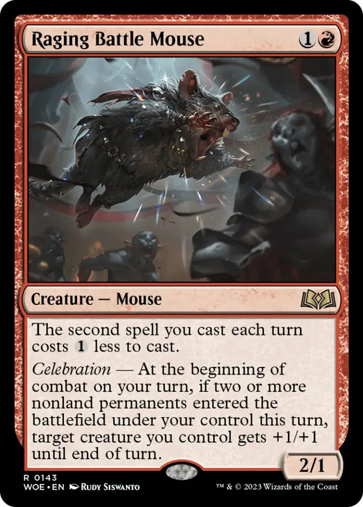 Raging Battle Mouse [Wilds of Eldraine] - MTG Single