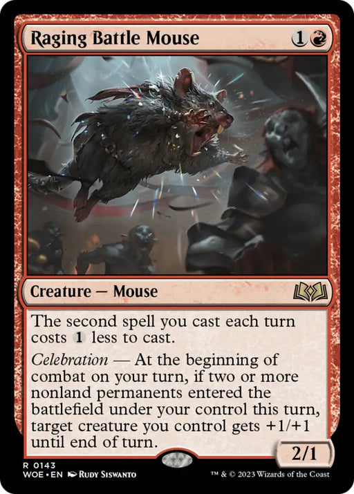 Raging Battle Mouse [Wilds of Eldraine] - MTG Single