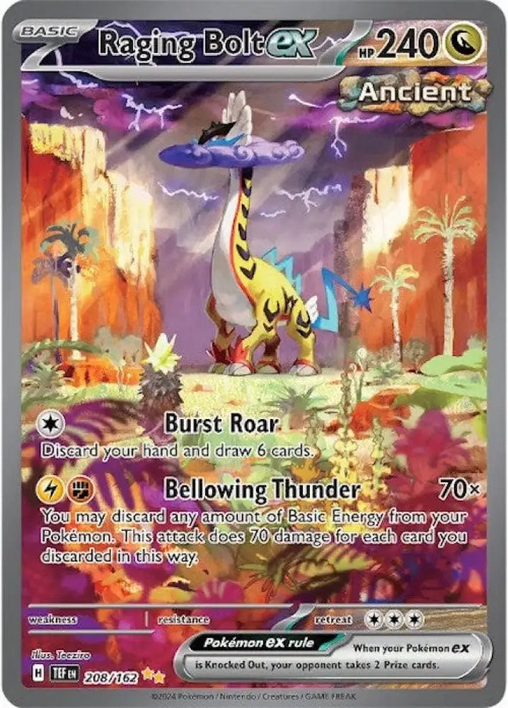 Raging Bolt ex (208/162) [Scarlet & Violet: Temporal Forces] - Pokemon Single