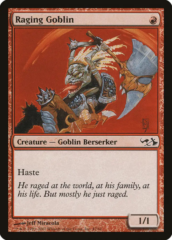 Raging Goblin [Duel Decks: Elves vs. Goblins] - MTG Single