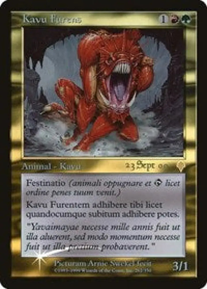 Raging Kavu (Latin) (262) [Prerelease Cards]