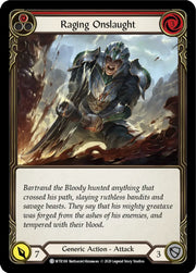 Raging Onslaught (Red) [Welcome to Rathe Unlimited] Unlimited Rainbow Foil - Flesh And Blood Single