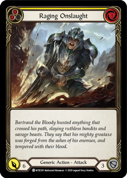 Raging Onslaught (Yellow) [Welcome to Rathe Unlimited] Unlimited Normal - Flesh And Blood Single