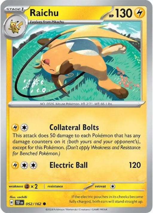 Raichu (052/162) [Scarlet & Violet: Temporal Forces] - Pokemon Single