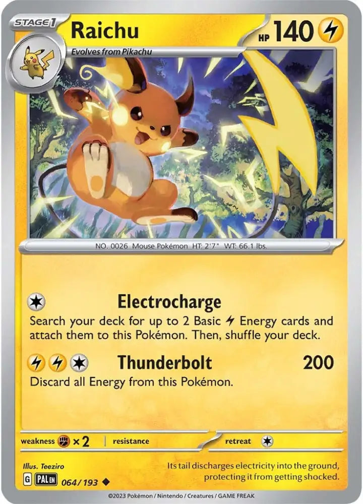 Raichu (064/193) [Scarlet & Violet: Paldea Evolved] - Pokemon Single