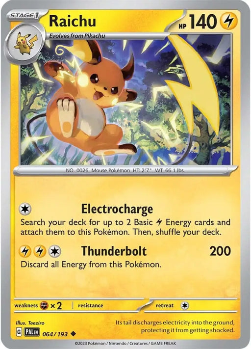 Raichu (064/193) [Scarlet & Violet: Paldea Evolved] - Pokemon Single