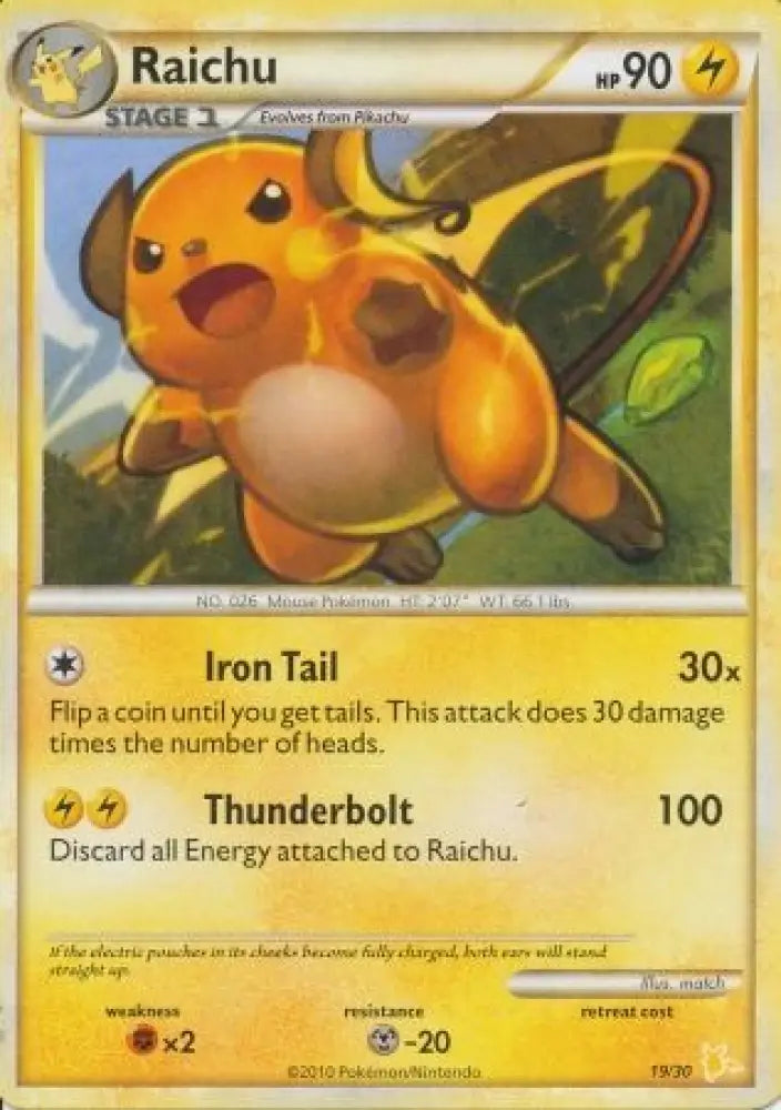 Raichu (19/30) [HeartGold & SoulSilver: Trainer Kit - Raichu] - Pokemon Single