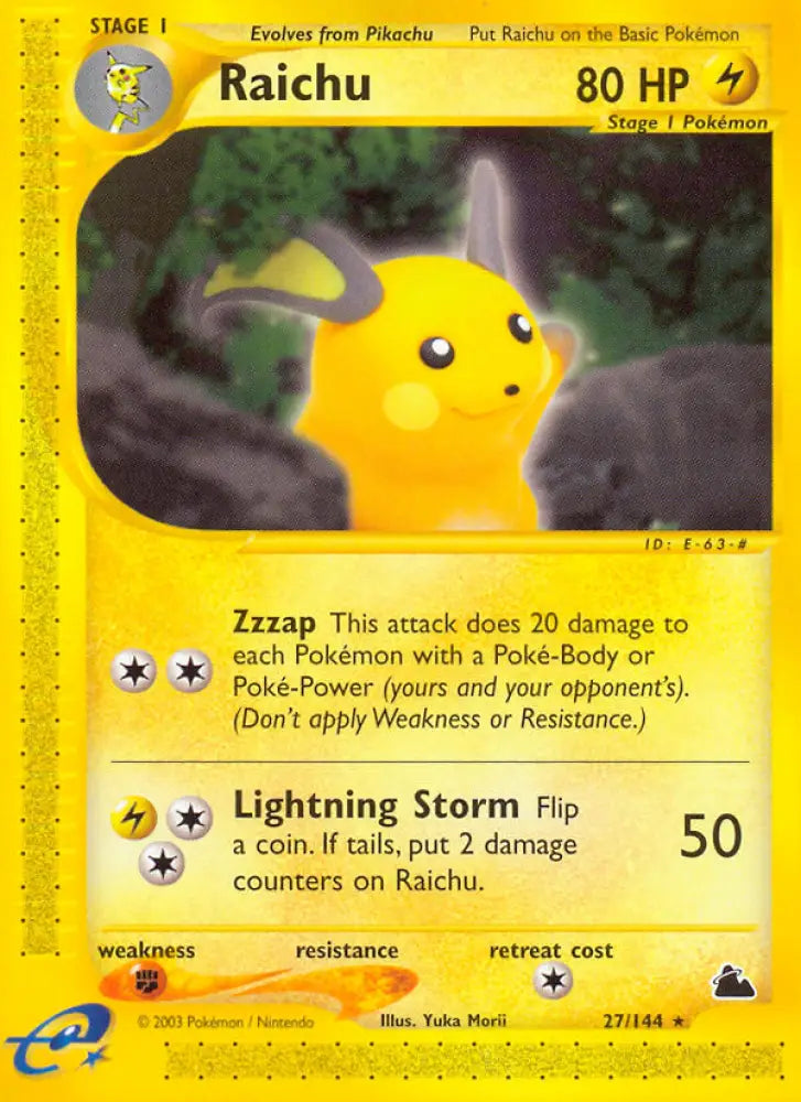 Raichu (27/144) [Skyridge] - Pokemon Single