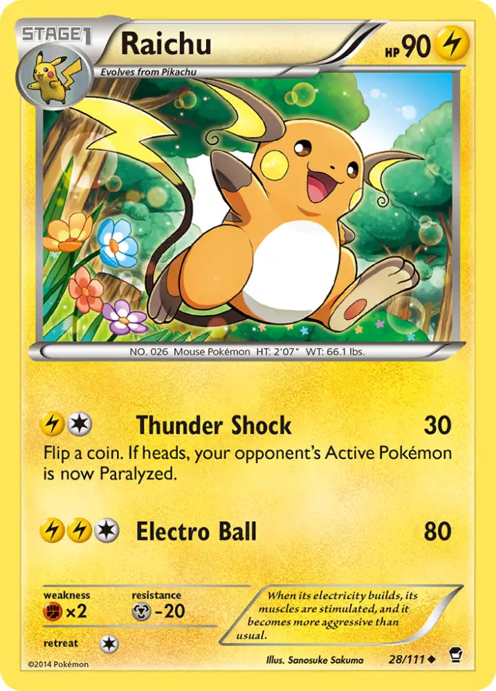 Raichu (28/111) [XY: Furious Fists] - Pokemon Single