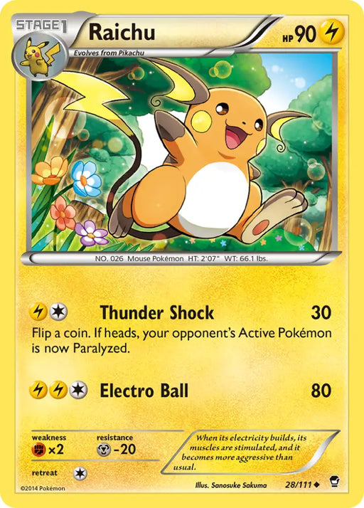 Raichu (28/111) [XY: Furious Fists] - Pokemon Single