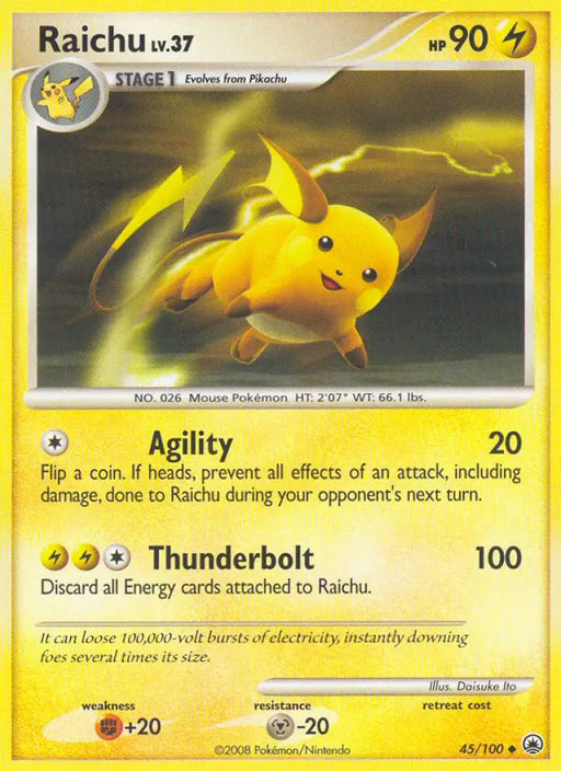 Raichu (45/100) [Diamond & Pearl: Majestic Dawn] - Pokemon Single