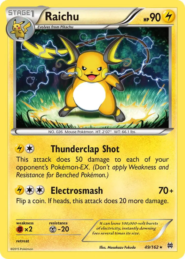 Raichu (49/162) (Theme Deck Exclusive) [XY: BREAKthrough] - Pokemon Single