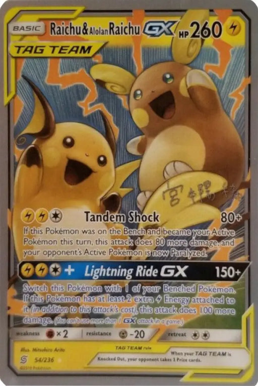Raichu & Alolan Raichu (54/236) (Pikarom Judge - Haruki Miyamoto) [World Championships 2019] - Pokemon Single
