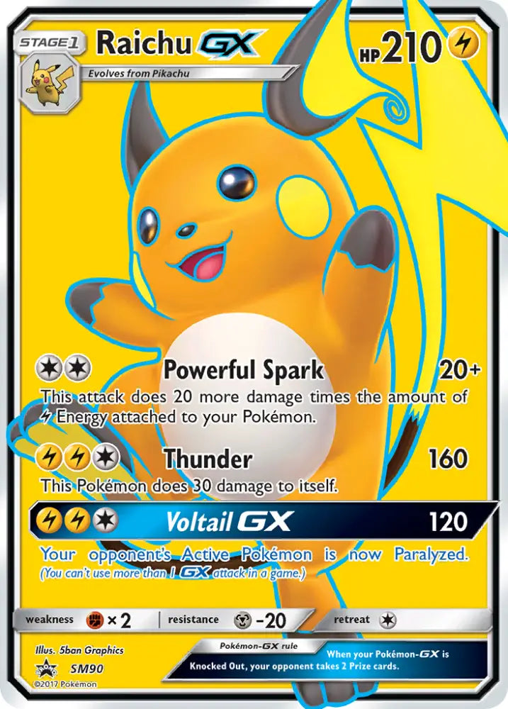 Raichu GX (SM90) [Sun & Moon: Black Star Promos] - Pokemon Single