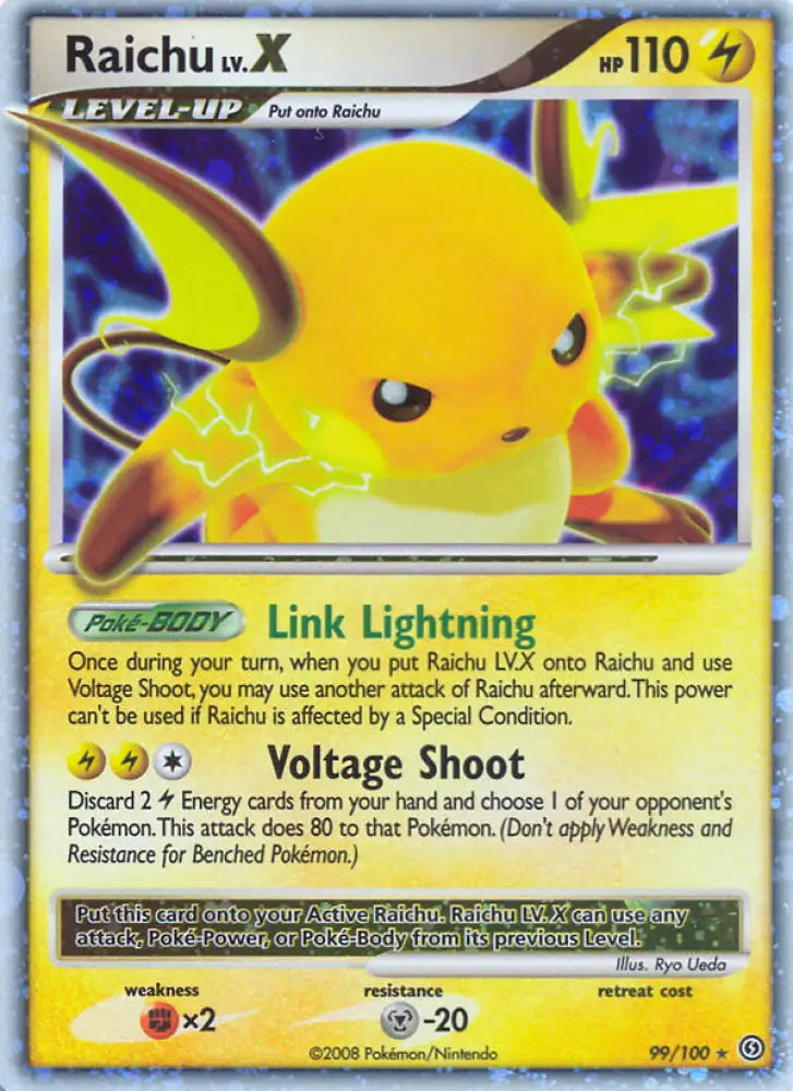 Raichu LV.X (99/100) [Diamond & Pearl: Stormfront] - Pokemon Single