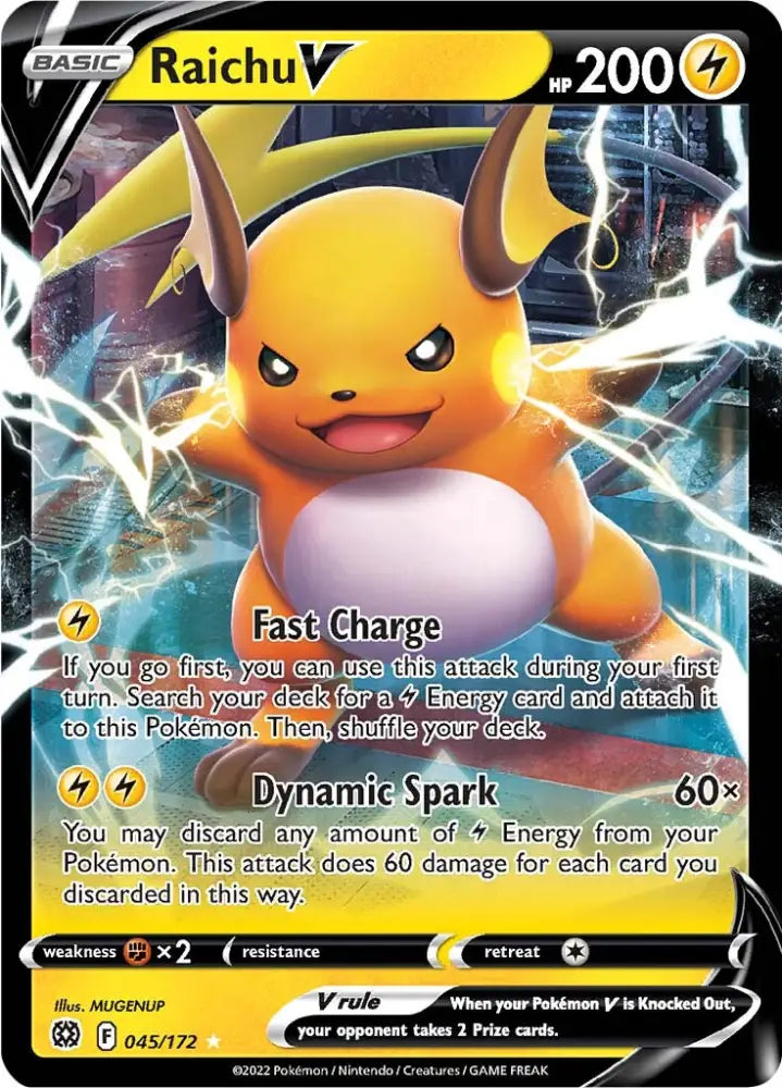 Raichu V (045/172) [Sword & Shield: Brilliant Stars] - Pokemon Single