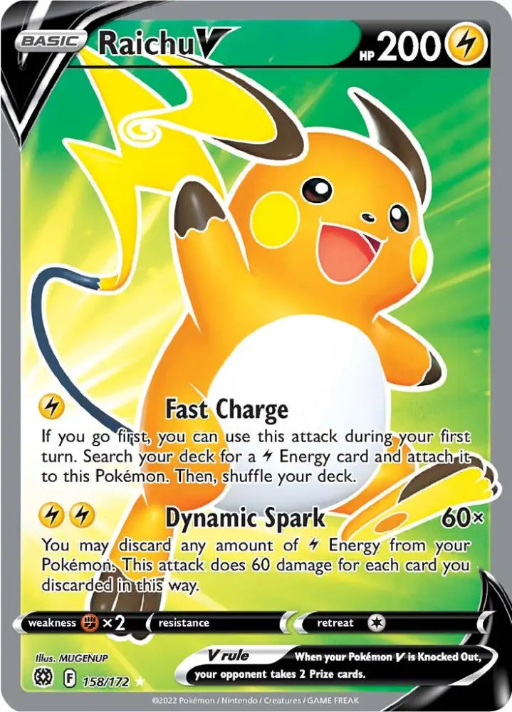 Raichu V (158/172) [Sword & Shield: Brilliant Stars] - Pokemon Single