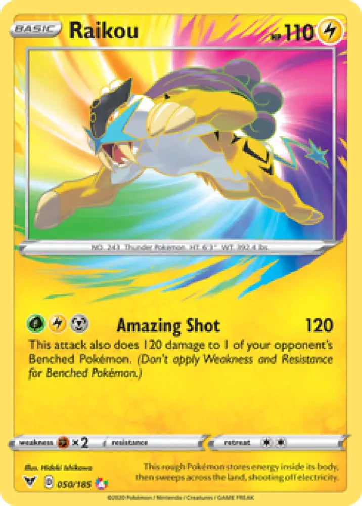 Raikou (050/185) [Sword & Shield: Vivid Voltage] - Pokemon Single