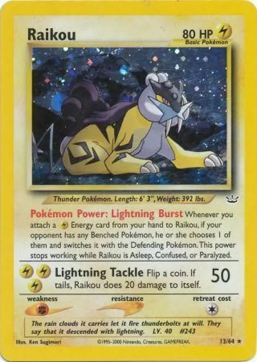 Raikou (13/64) [Neo Revelation Unlimited] - Pokemon Single