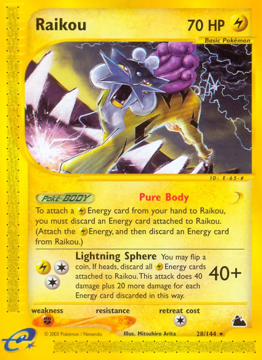 Raikou (28/144) [Skyridge] - Pokemon Single