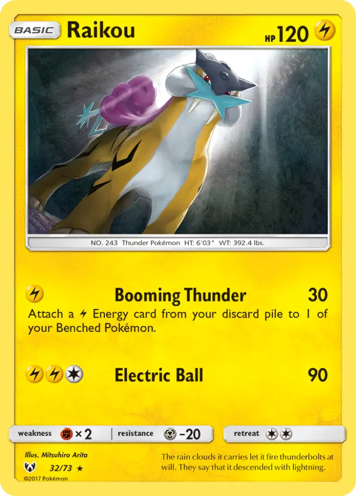 Raikou (32/73) [Sun & Moon: Shining Legends] - Pokemon Single