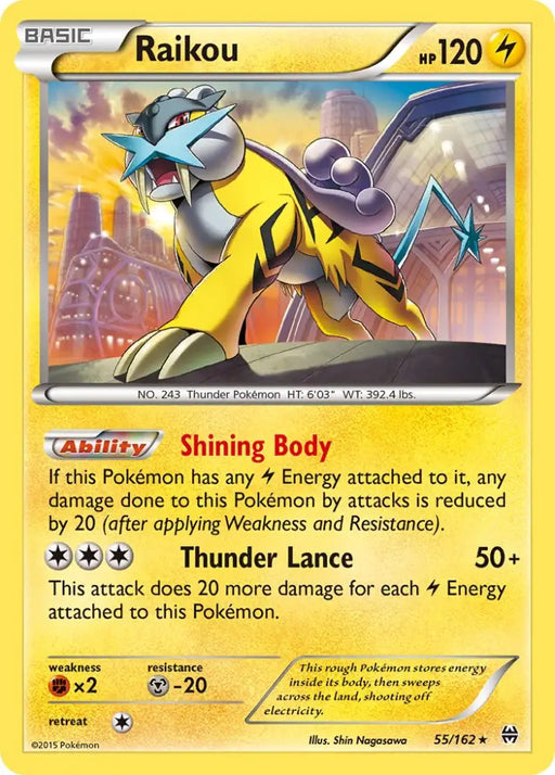 Raikou (55/162) (Cosmos Holo) (Blister Exclusive) [XY: BREAKthrough] - Pokemon Single