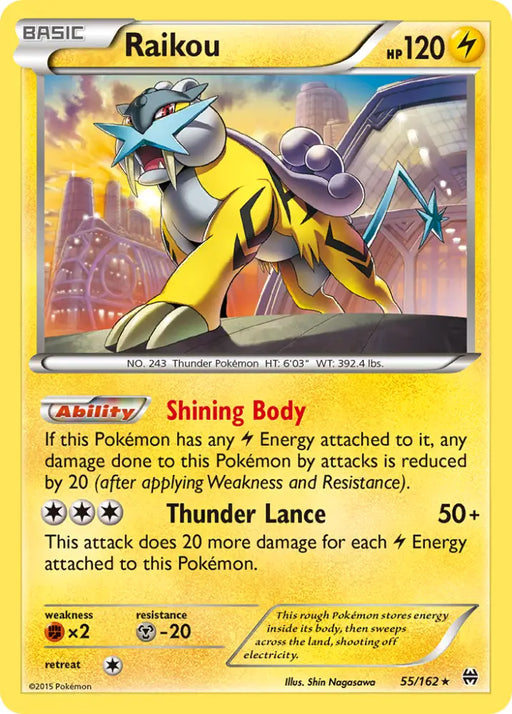 Raikou (55/162) [XY: BREAKthrough] - Pokemon Single