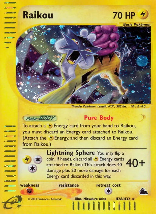 Raikou (H26/H32) [Skyridge] - Pokemon Single