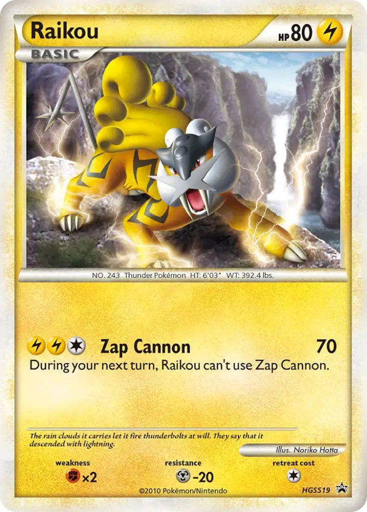 Raikou (HGSS19) [HeartGold & SoulSilver: Black Star Promos] - Pokemon Single