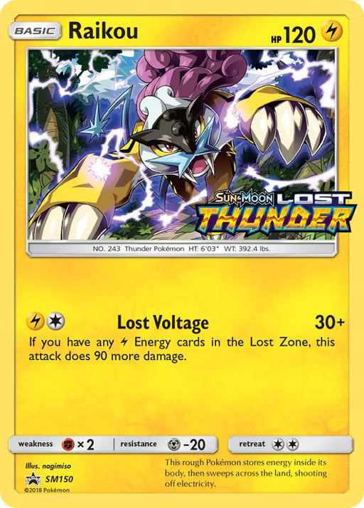 Raikou (SM150) [Sun & Moon: Black Star Promos] - Pokemon Single
