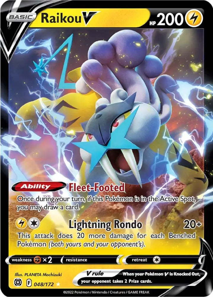 Raikou V (048/172) [Sword & Shield: Brilliant Stars] - Pokemon Single
