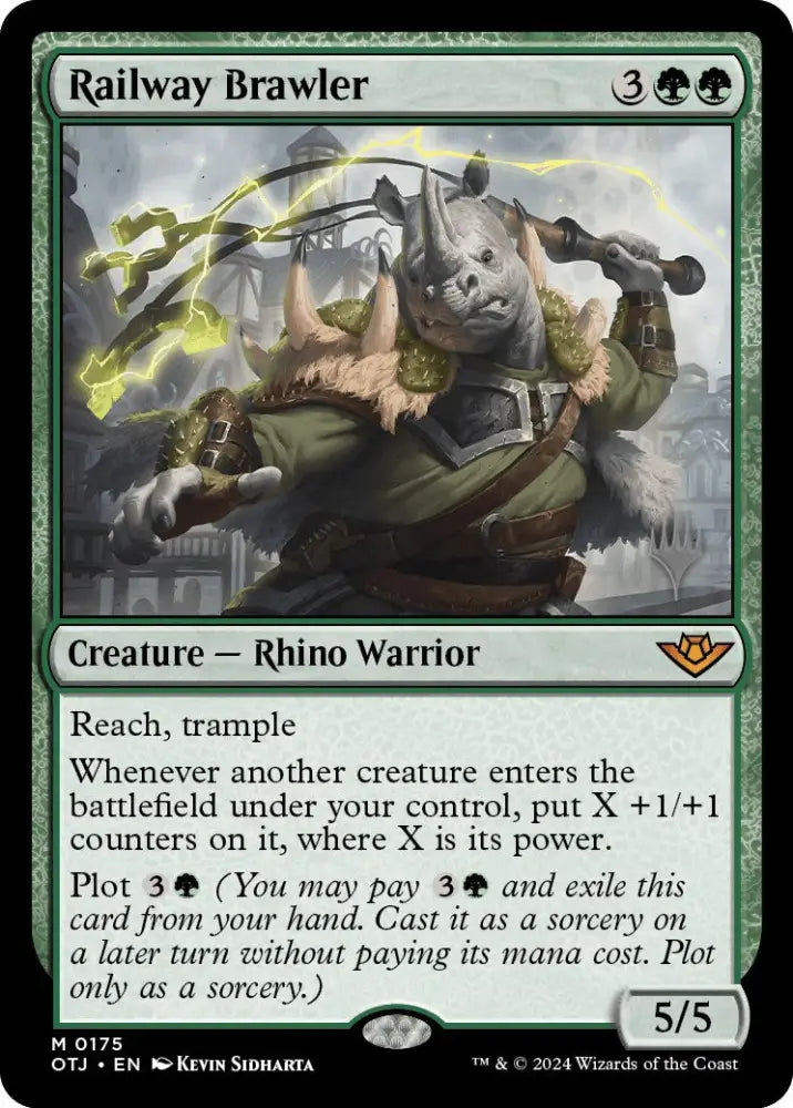 Railway Brawler (Promo Pack) [Outlaws of Thunder Junction Promos] - MTG Single
