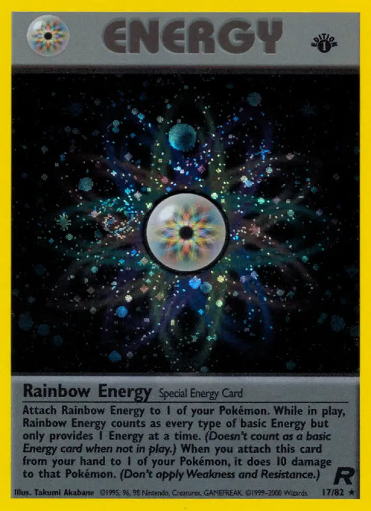 Rainbow Energy (17/82) [Team Rocket 1st Edition] - Pokemon Single