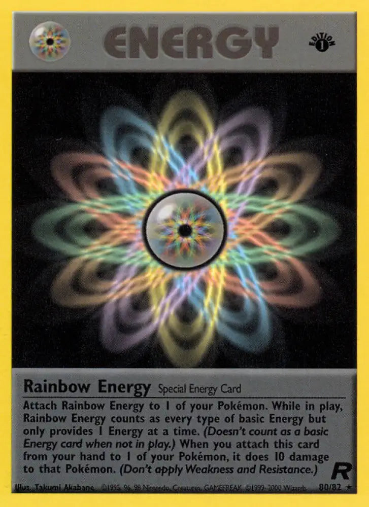 Rainbow Energy (80/82) [Team Rocket 1st Edition] - Pokemon Single