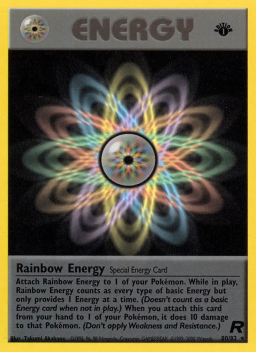Rainbow Energy (80/82) [Team Rocket 1st Edition] - Pokemon Single