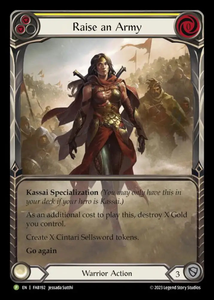 Raise an Army [FAB192] (Promo) Rainbow Foil - Flesh And Blood Single